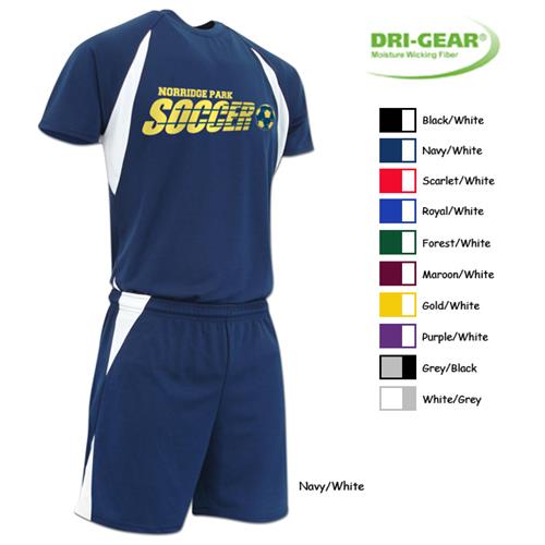 Adult AXL (GOLD/WHITE) DRI-GEAR Athletic Shorts