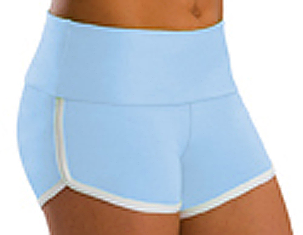 Low Rise Roll Top Light Blue Cheerleaders Shorts