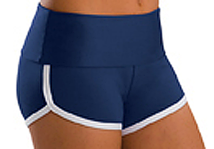 Low Rise Roll Top Navy Cheerleaders Shorts