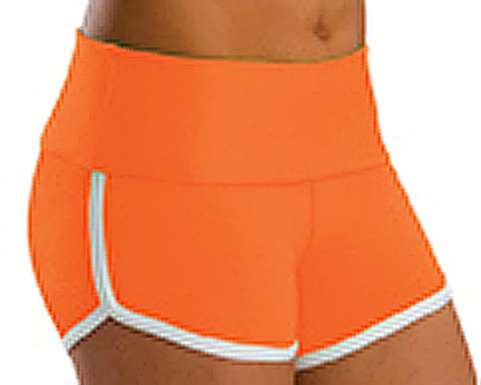 Low Rise Roll Top Orange Cheerleaders Shorts