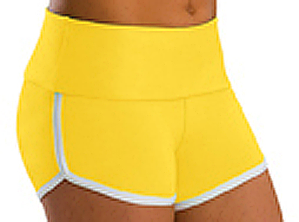 Low Rise Roll Top Yellow Cheerleaders Shorts