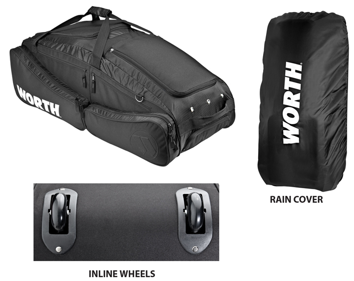 E19007 Worth Baseball/Softball Black Player Equip. Bag