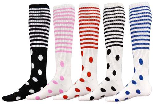 Red Lion Dots & Stripes Athletic Socks
