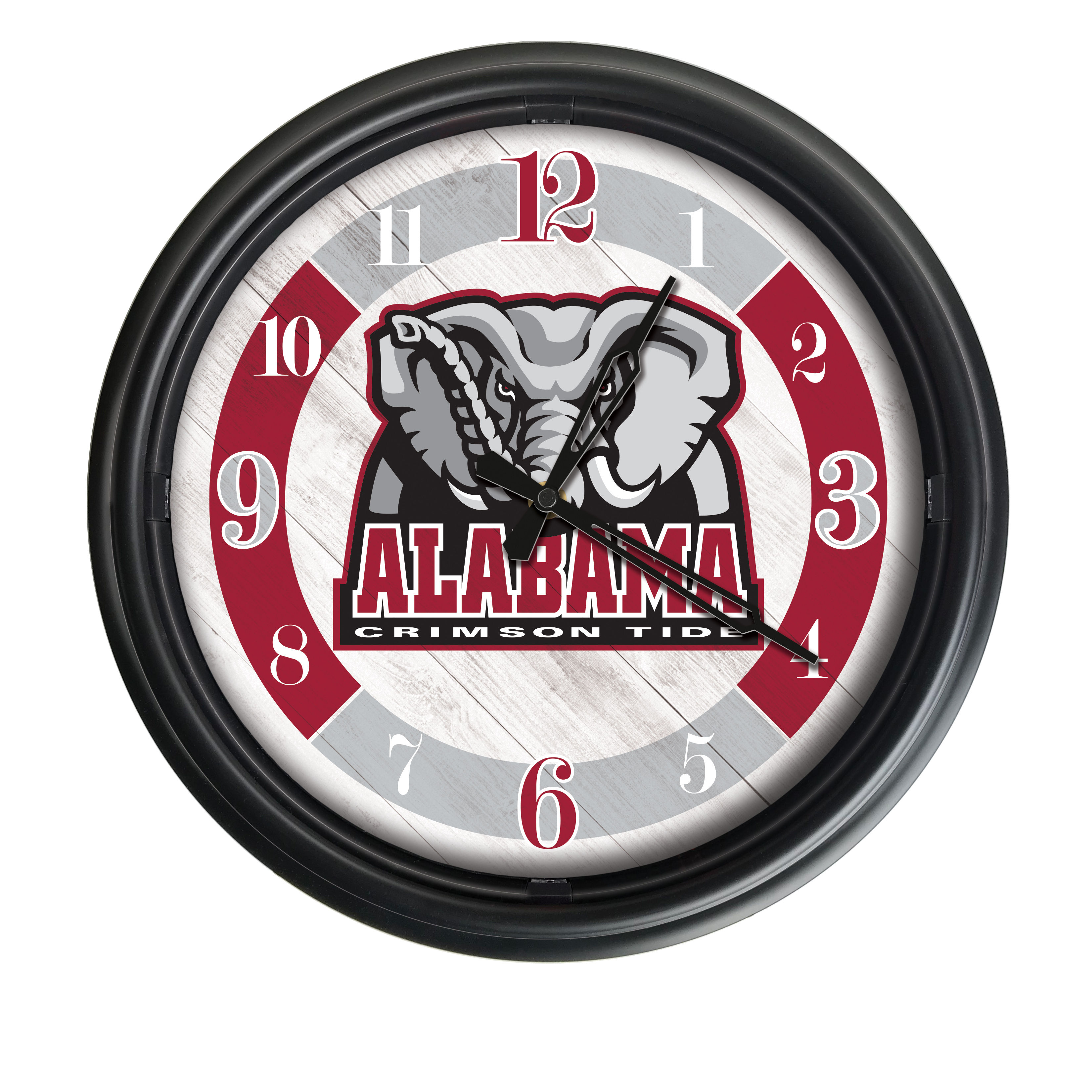 E192468 Holland Univ Alabama Elephant 14" Indoor/Outdoor LED Wall Clock