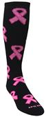 Breast Cancer Awareness Black Pink Pink Knee High Ribbon Socks