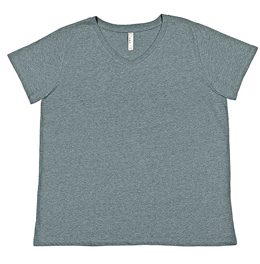 LAT Sportswear Ladies Curvy V-Neck Fine Jersey Tee. Printing is available for this item.