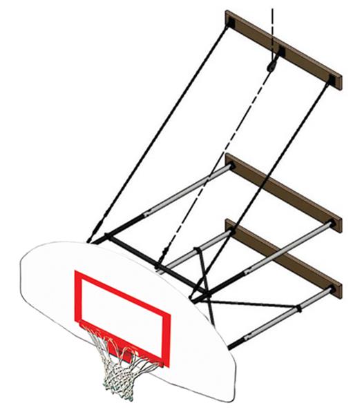 Gared FoldUp Wall Mount Package Manual Height Adjuster Basketball