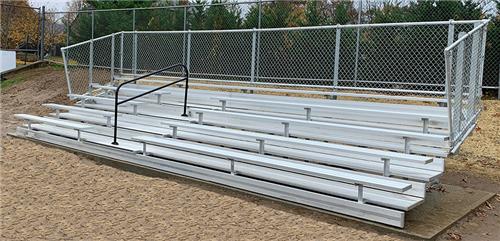 Gared Spectator Stationary 5 Row Fixed Bleachers With Aisles. Free shipping.  Some exclusions apply.