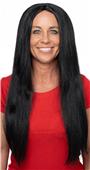 24" Long BLACK Wig, Womens Synthetic Straight Rave Cosplay Costume Party Halloween Wig