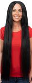 36" Long BLACK Wig, Synthetic Straight, Rave, Cosplay, Costume Party, Halloween, Womens Wig
