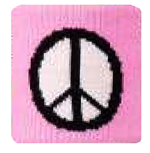 Red Lion Pink Peace Sign Wristbands - Closeout
