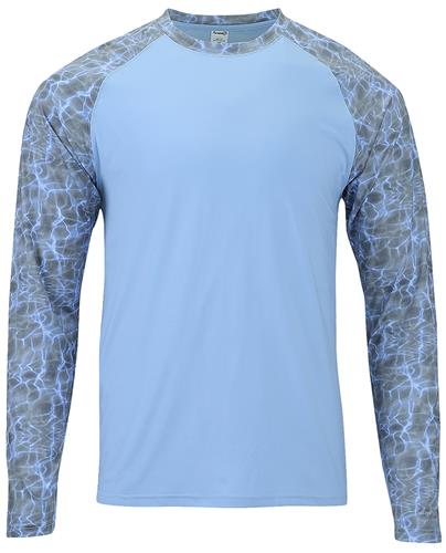 Paragon Panama Long Sleeve UPF50+ Water Sublimated Sleeve Performance Tee 231. Printing is available for this item.