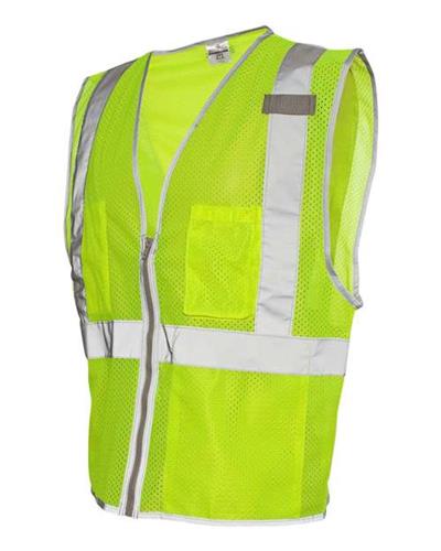 Kishigo Premium Brilliant Series Three-Pocket Zippered Mesh Vest 1507-1508