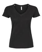 Tultex Women's Slim Fit Fine Jersey V-Neck T-Shirt 214