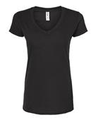 Tultex Women's Poly-Rich V-Neck T-Shirt 244