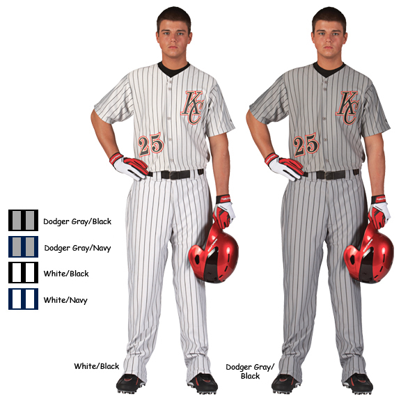pinstripe baseball jersey and pants
