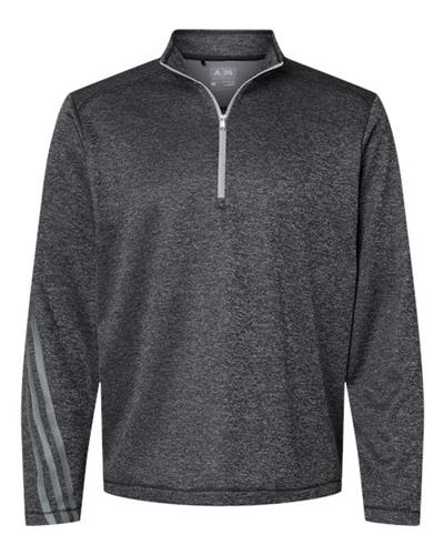 Adidas Brushed Terry Heathered Quarter-Zip Pullover A284. Decorated in seven days or less.