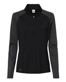 Adidas Women's Stripe Block Quarter-Zip Pullover A521