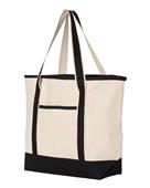 Q-Tees 34.6L Large Canvas Deluxe Tote Q1500