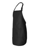 Q-Tees Full-Length Apron With Pockets Q4350