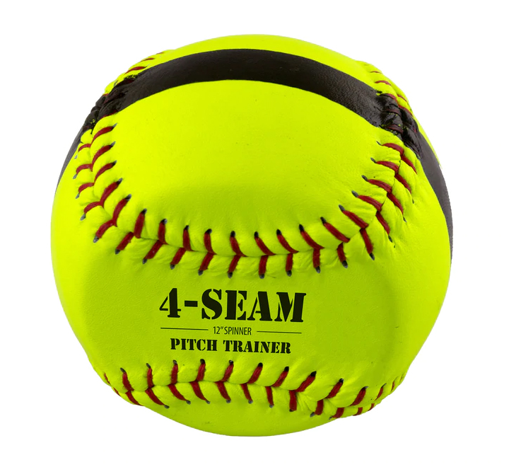 E195488 12" Fastpitch 4Seam Flat Spinner Pitch Trainer Ball