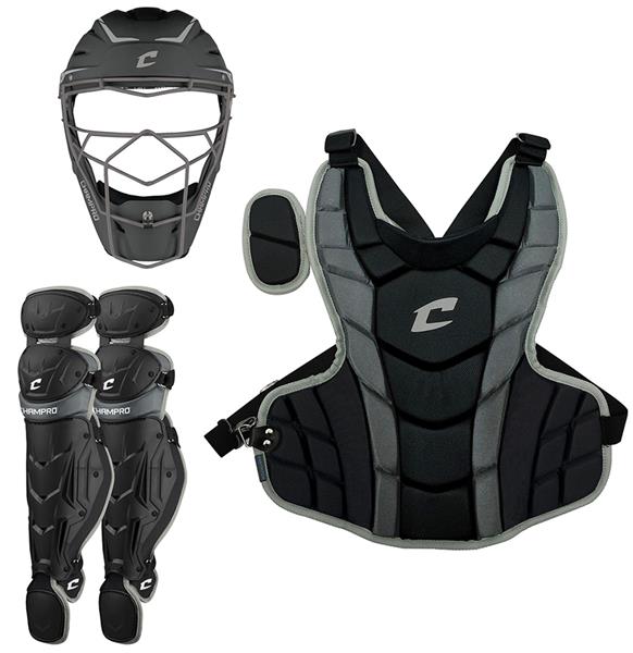 Champro JV Varsity Optimus Pro Fastpitch Catcher's Kit; Black CBSF1