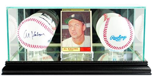 baseball card glass display case Trading Card Display Frame with Real Glass for Standard Baseball Baske