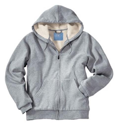 Charles River Womens Sherpa Hooded Sweatshirt Gray. Decorated in seven days or less.