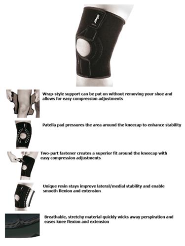 Zamst MK-3 Moderate Support Wrap-Type Knee Support