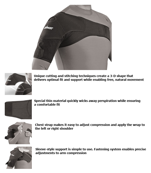 Zamst Sleeve-Style Support Shoulder Wrap