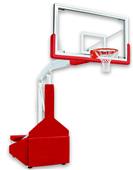 Hurricane Triumph-ST Portable Basketball Sys. with 42x72 glass backboard, standard tie downs