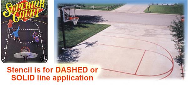 basketball court stencil set