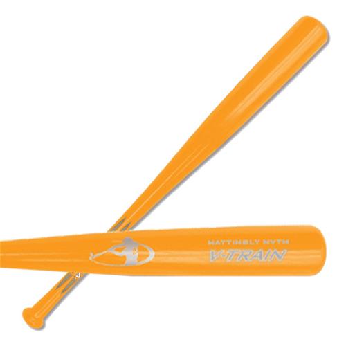 Mattingly VTrain Plus Orange Wood Training Bats Baseball Equipment