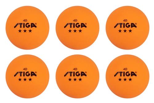 Escalade Sports Stiga 3-Star Table Tennis Balls (6 pack)