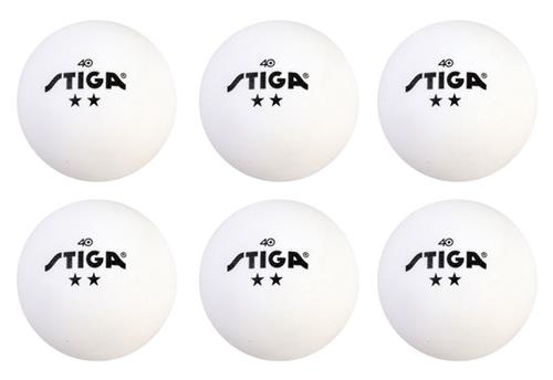 Escalade Sports Stiga 2-Star Table Tennis Balls (6 pack)