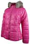 Metallic Puffer Jacket, Winter/Ski Coat Hooded Faux Fur, Lightweight