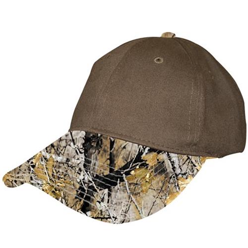 Camouflage Baseball Sports Cap, Adult Low Profile, 6-Panel, Velcro Closure (STONE). Embroidery is available on this item.