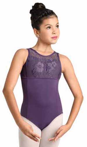 Danshuz Marcella Tank Leotard With Lace Overlay Woman Child