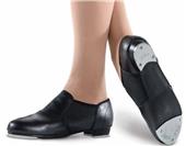 Danshuz Child, Youth, Adult The Slip On Tapper Black Tap Shoes