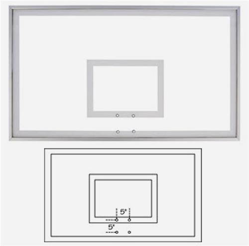 42"x72" Framed Acrylic Basketball Backboard FT222