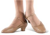 Danshuz JR Versatile Character Tan Ankle Strap 1.5" Heel Dance Tap