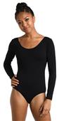 Danshuz Womens Girls Cotton Blend Long Sleeve Leotard