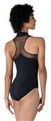 Danshuz Womens Girls Brooklyn Scuba Style Zipper Front Leotard