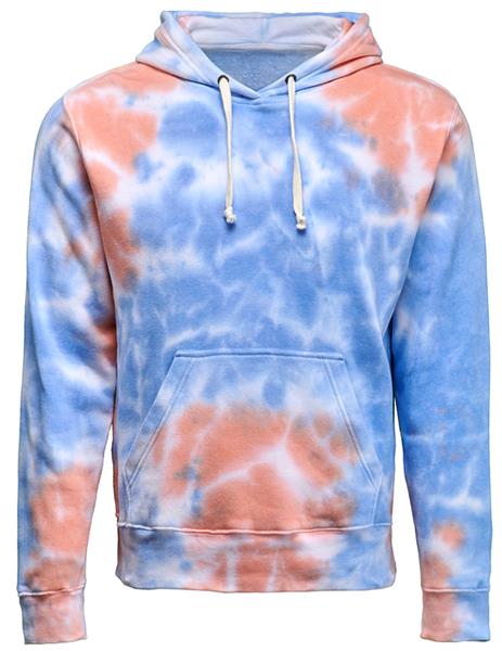 J America Fleece Tie Dye Hoodie Lightweight Hoodie Jiffy