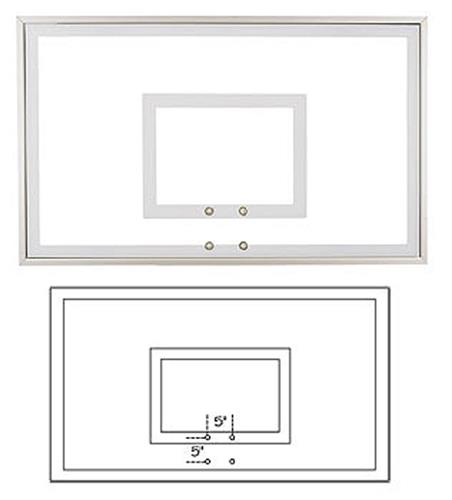 36"x60" Response Temper Glass Basketball Backboard