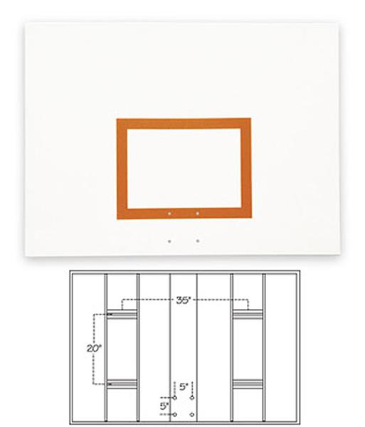 42"x60" Steel Basketball Backboards w/Brackets Basketball Equipment
