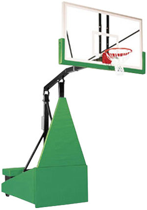 Storm Arena Portable Basketball System with 42x72 glass backboard