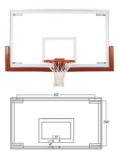 Official Competition Glass Basketball Backboard - Basketball Equipment ...