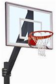 Legend Jr. Ultra Direct Bury Basketball System with 36x54 glass backboard