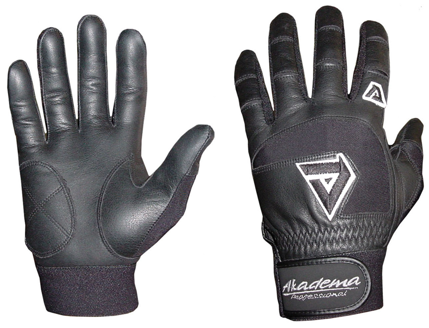 E20334 Akadema BTG425 Black Professional Batting Gloves